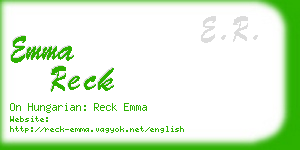 emma reck business card